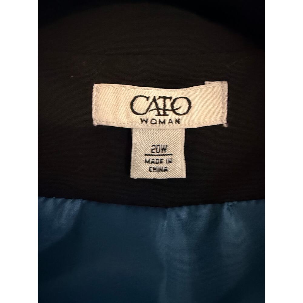 Vintage Cato Woman Black 2-Piece Pantsuit Blazer & Pants Size 20W - Picture 4 of 10